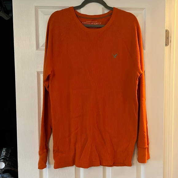 Men’s American Eagle XL Waffle Shirt- Orange - Picture 1 of 4